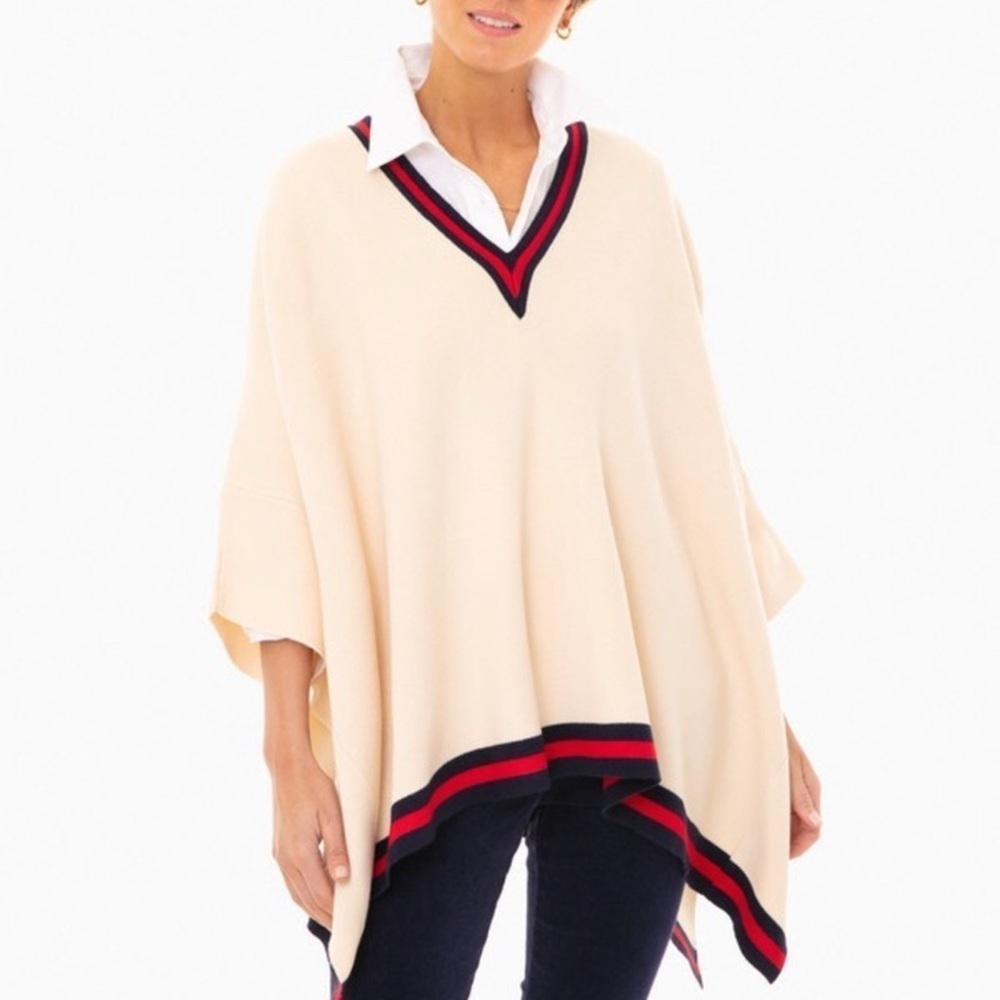 NEW Tuckernuck Camden Soft Knit Poncho Cape V-Neck One Size